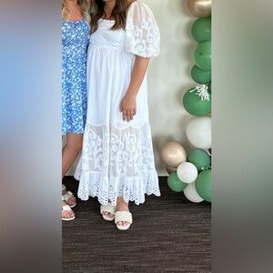 Abercrombie Emerson Eyelet Midi Dress